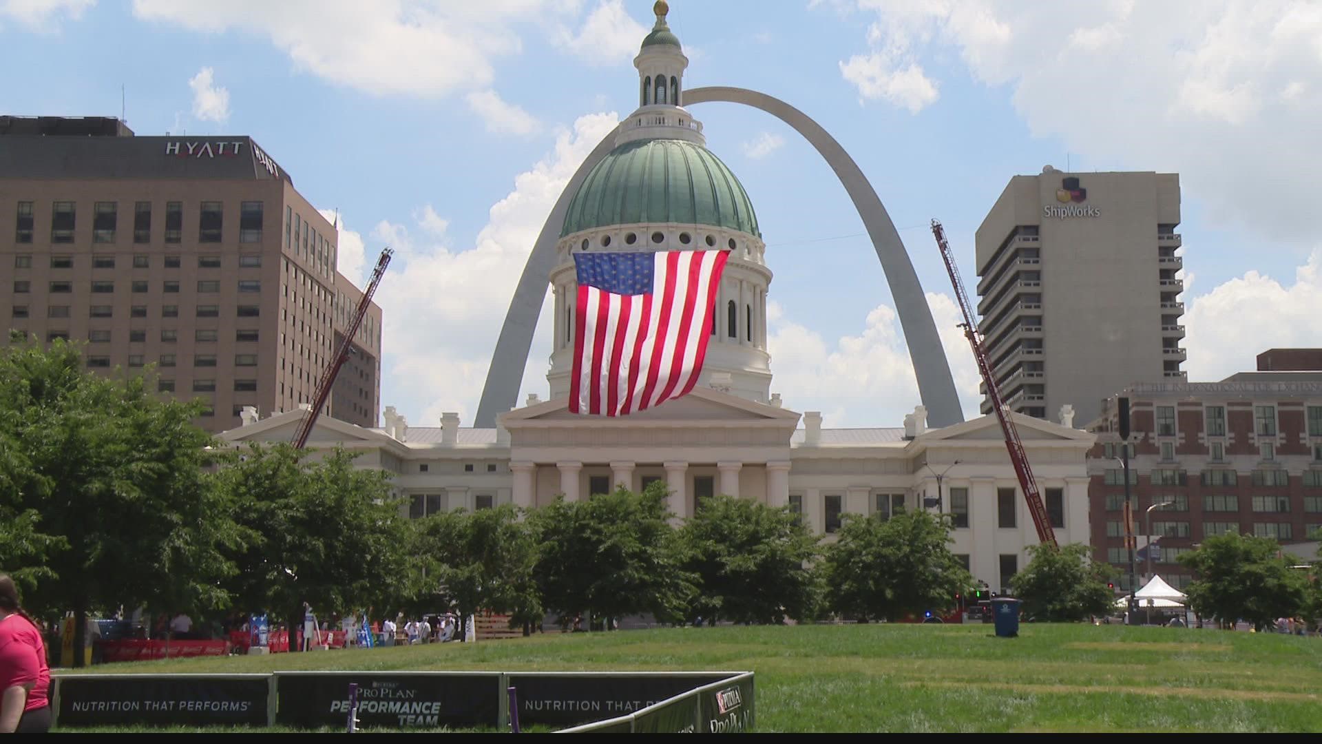 Police and fire departments were well-staffed at Fair Saint Louis event to keep everyone safe during America's birthday.