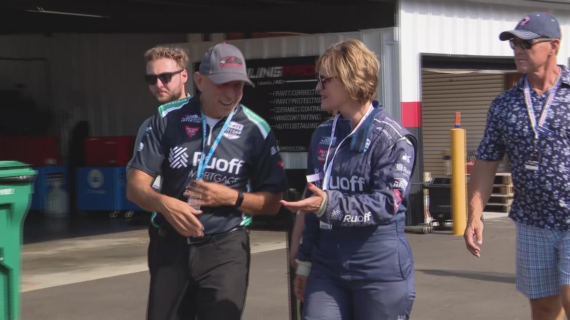 KSDK featured in the Bommarito 500 race as Monica Adams rides along as the honorary starter with former Indy 500 driver Davey Hamilton.