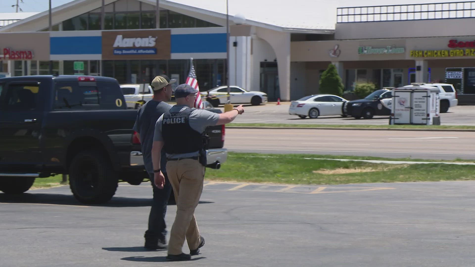 A man exchanged gunfire with police during a traffic stop in O'Fallon, Illinois, Sunday before shooting and killing himself, Illinois State Police said.