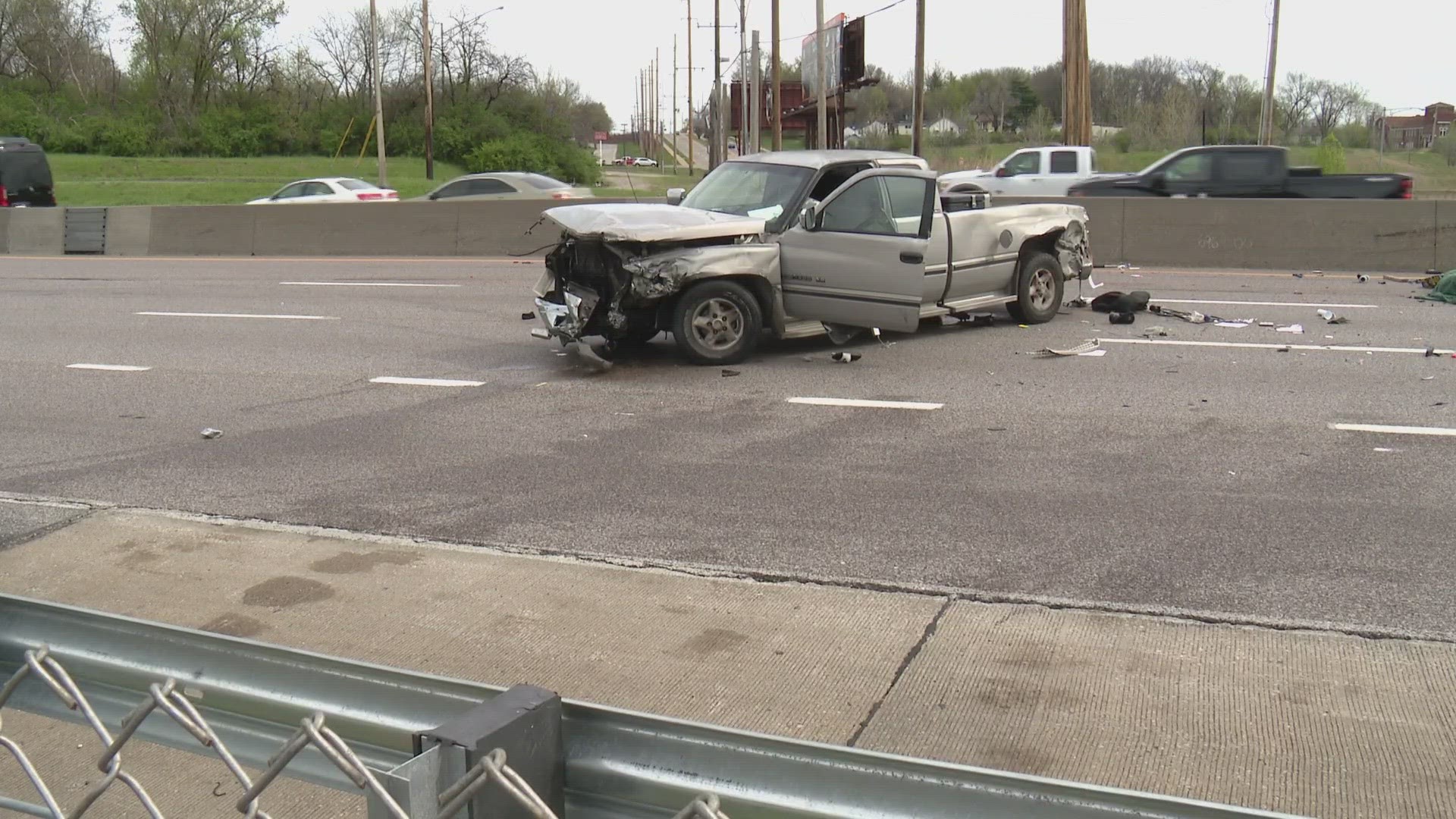 The crash closed the eastbound lanes of the highway for hours on Thursday.