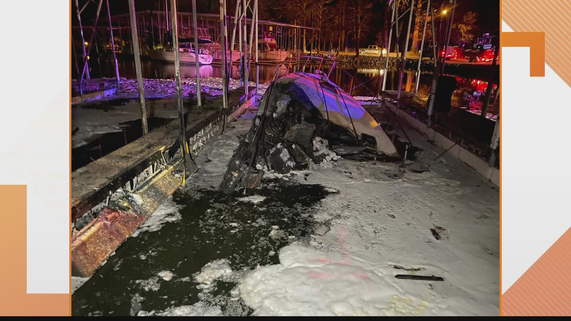 A dock fire broke out Wednesday night at a West Alton marina. The cause of the fire is still under investigation.