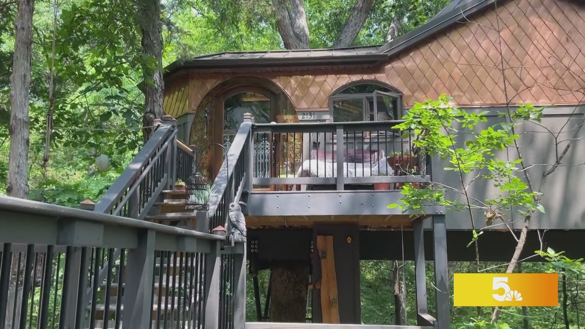 The Enchanted Forest Treehouse in Union, Mo. provides a unique, luxury, magically crafted vacation experience in a real treehouse.