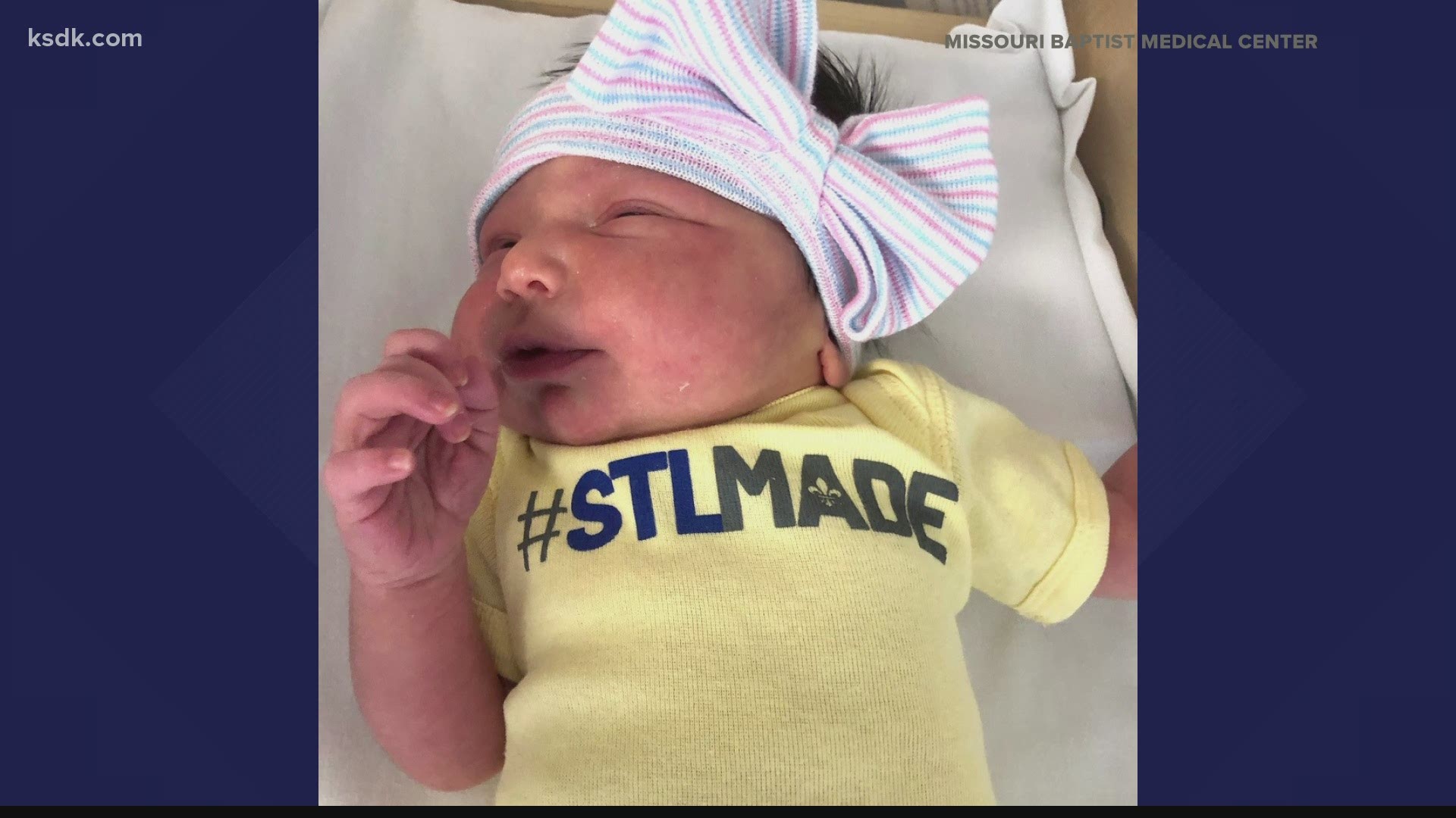 The nurses at Missouri Baptist decked these newborns out in "STL Made" onesies