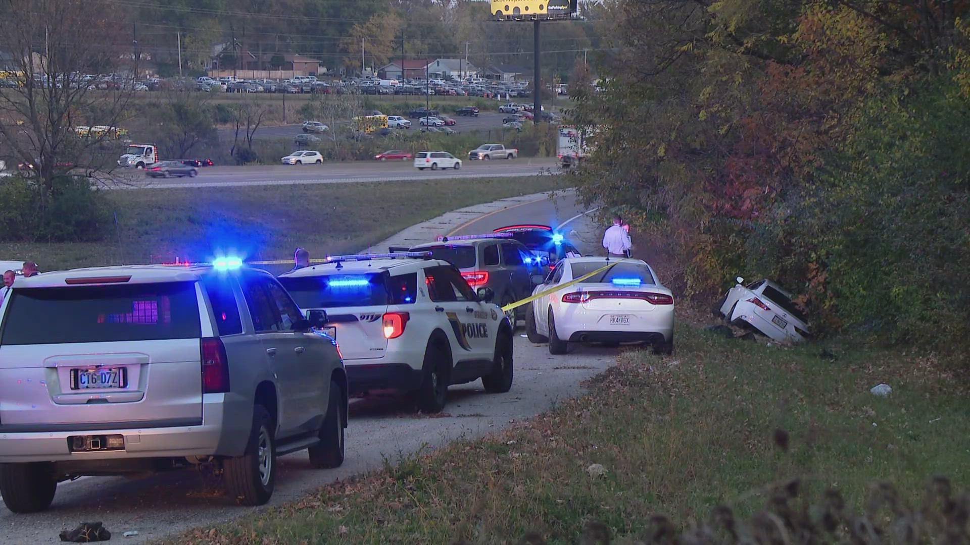 A suspect who fired shots at police officers was struck and injured when they returned fire Wednesday evening in north St. Louis County, according to a police source