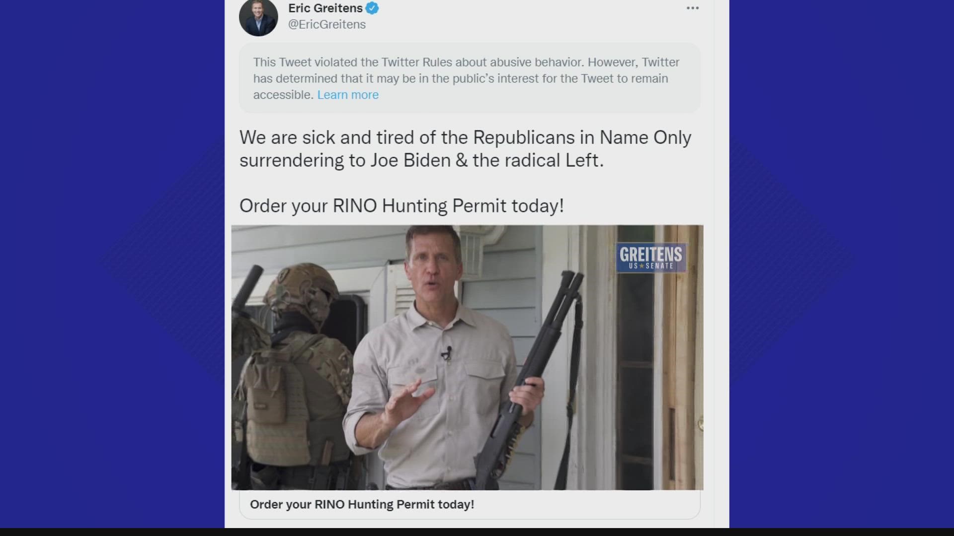 Greitens called the ad, which promoted "hunting" Republicans in name only, a joke. Others disagreed.