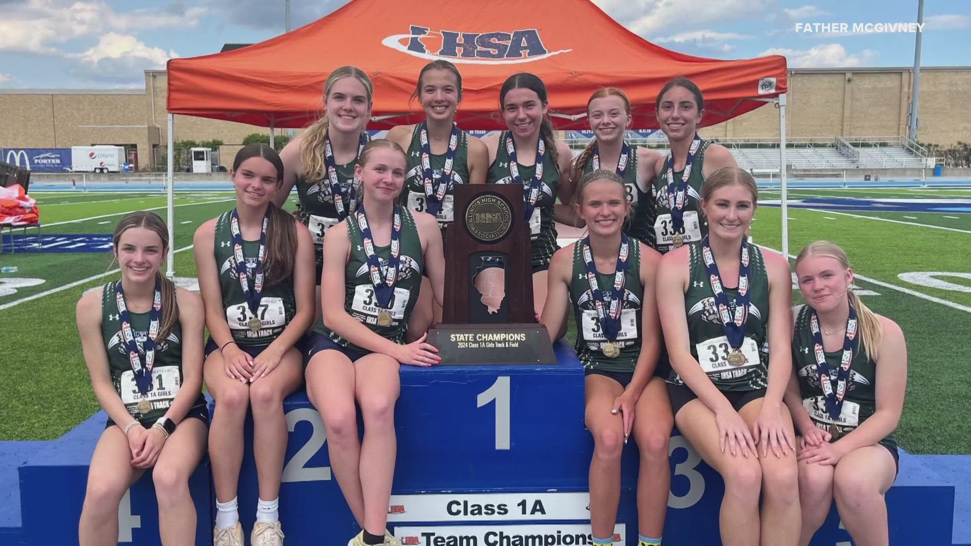 It's a good time to be a Father McGivney Griffin. This past weekend, the girls track team sped their way to the Illinois Class 1A state championship.