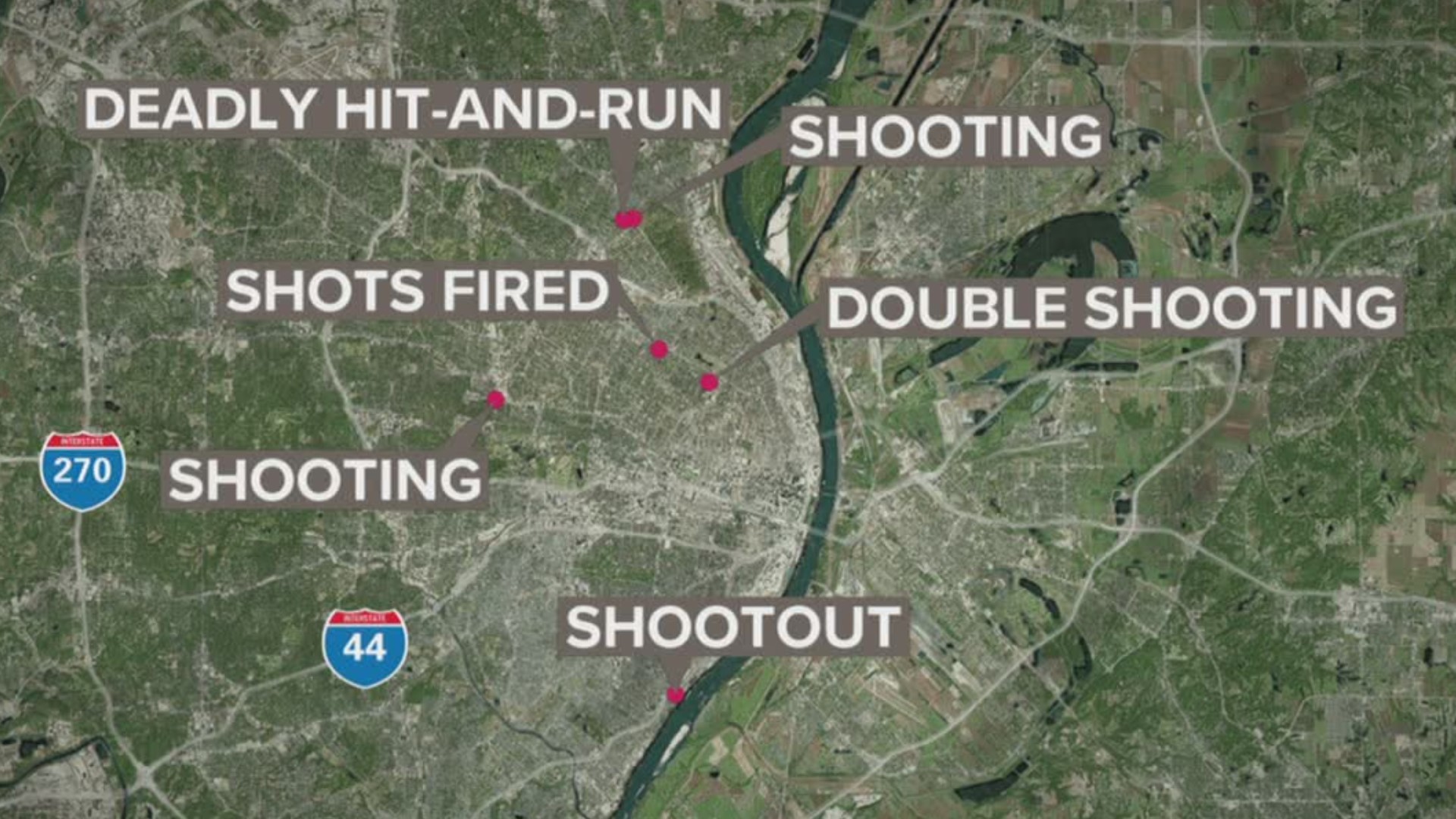 One of the shootings involved a shootout between a 25-year-old and a 70-year-old.