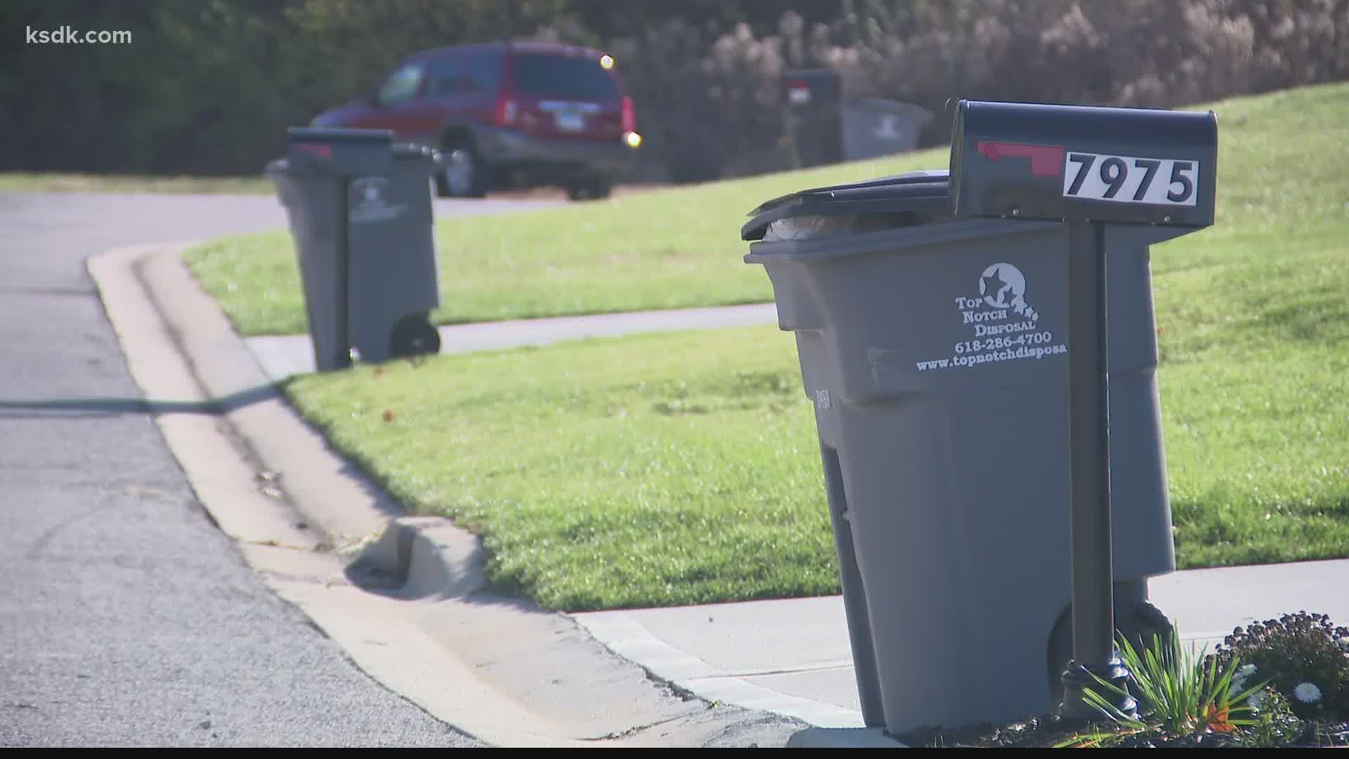 Trash is piling up in areas of the Metro East