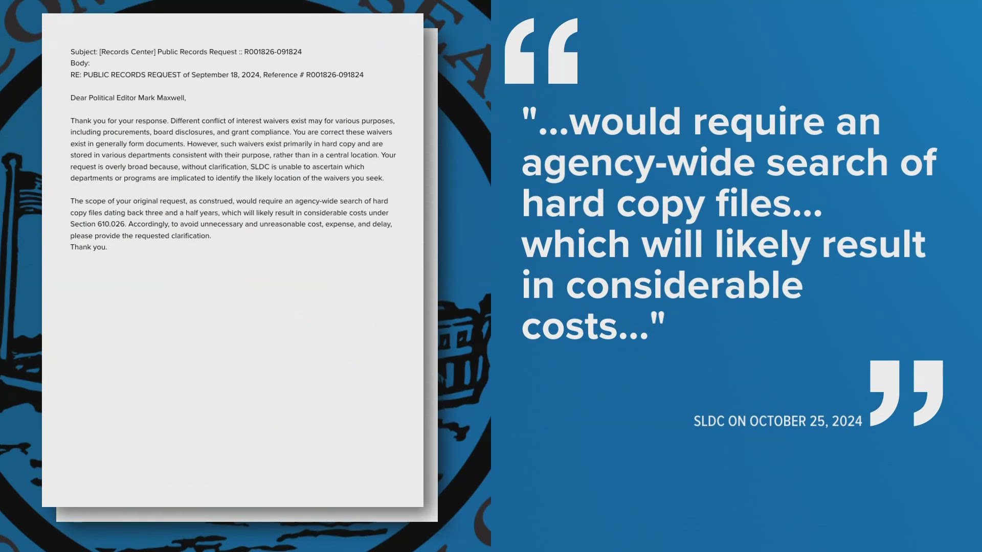 5 On Your Side's investigative reporting has uncovered a disturbing pattern of bureaucratic resistance from the St. Louis Development Corporation.