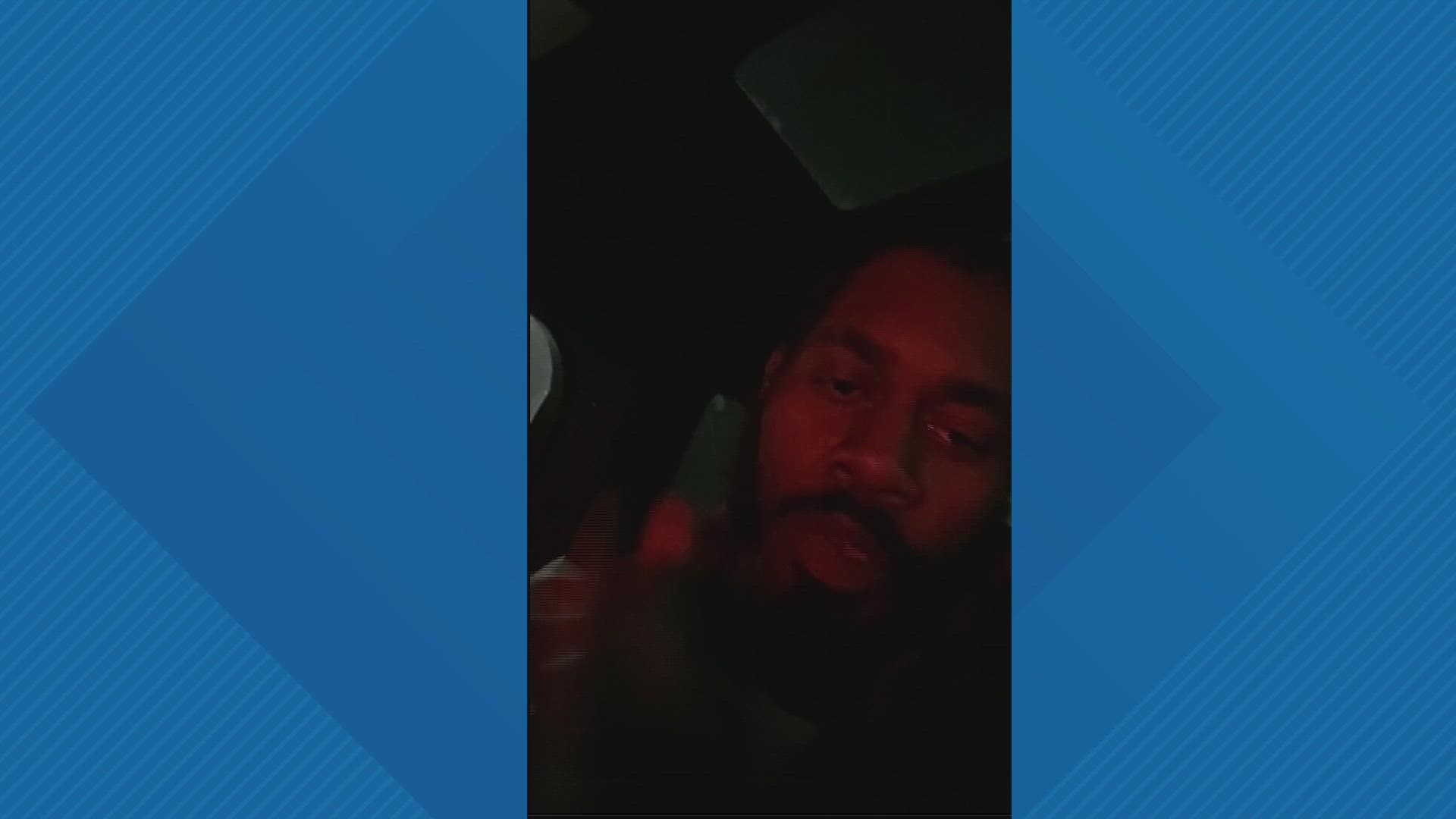 This is video from St. Louis Alderman Brandon Bosley's Facebook live Thursday night. He said a woman tried to rob him, saying she had a weapon.
