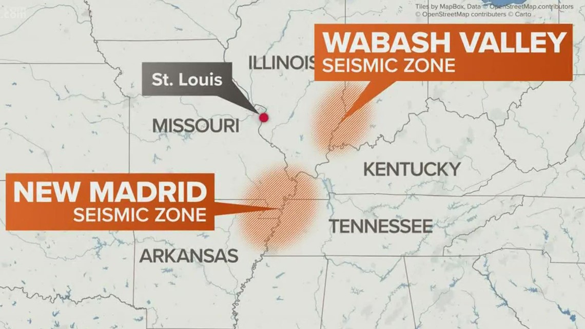 How common are earthquakes in St. Louis, Missouri?