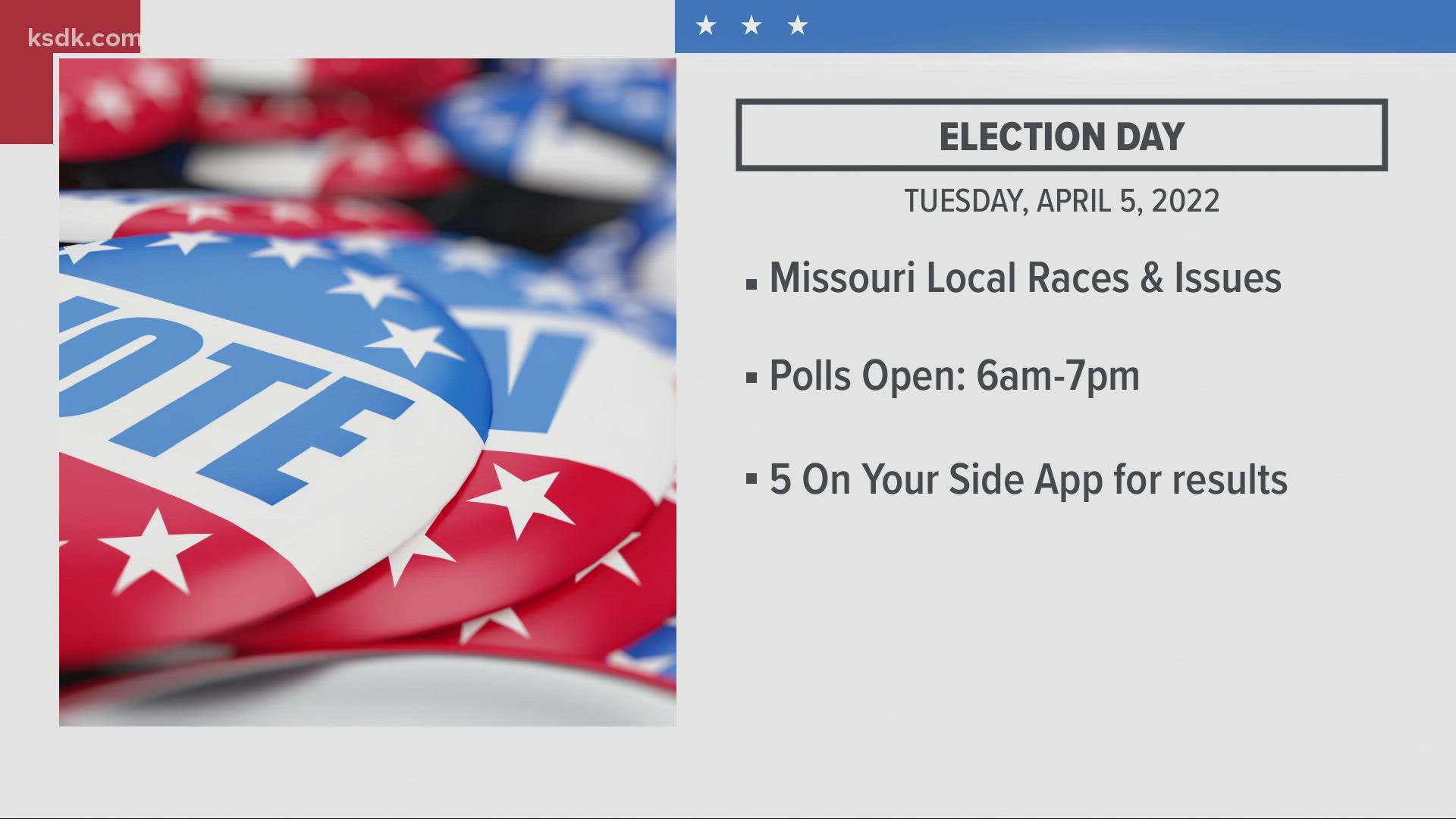 Missouri voters are taking to the polls Tuesday to weigh in on important municipal elections.
Several areas are considering amendments, propositions and taxes.