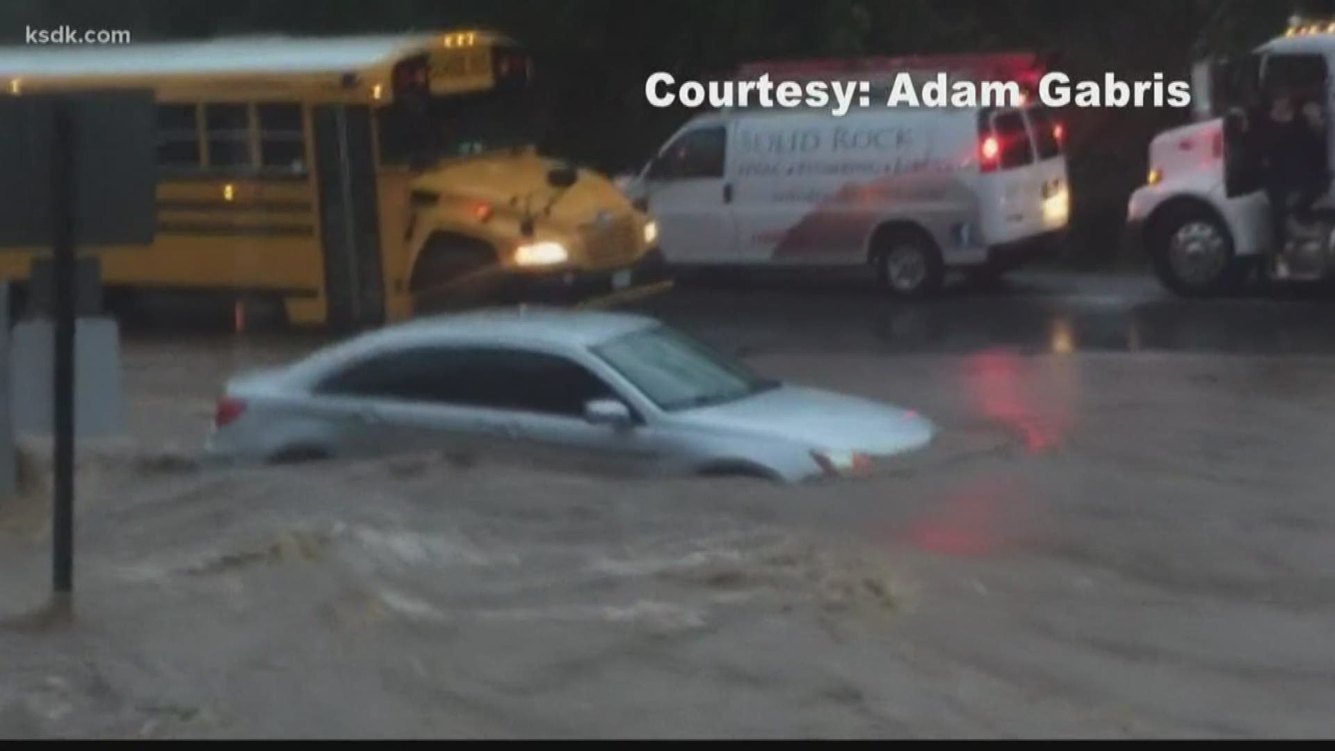 LaSalle Springs Middle School Assistant Principal Adam Gabris saw the effects of the flash flooding firsthand Monday.