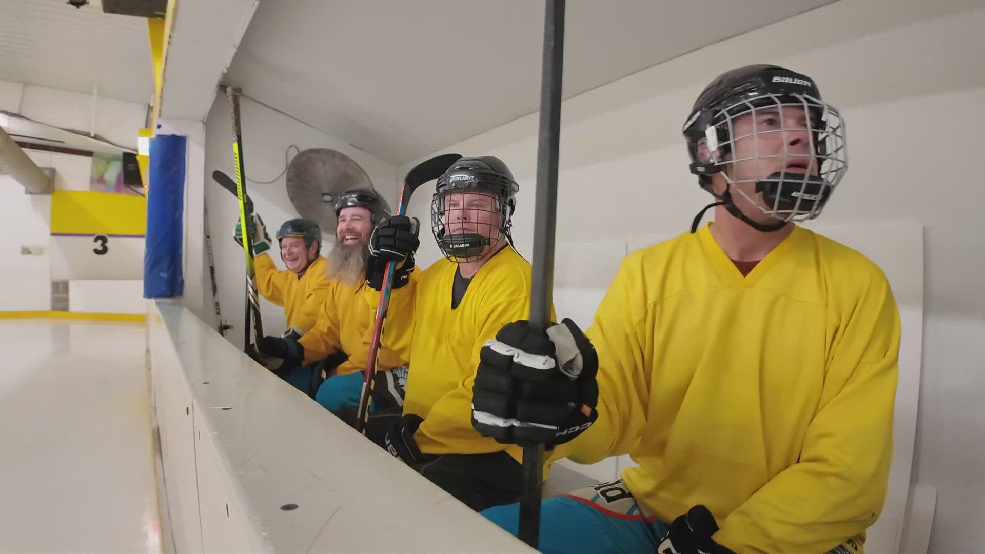 John Patterson's hockey teammates came to his rescue when he had a heart attack in the rink. The team jumped into action to help keep him alive until EMTs arrived.