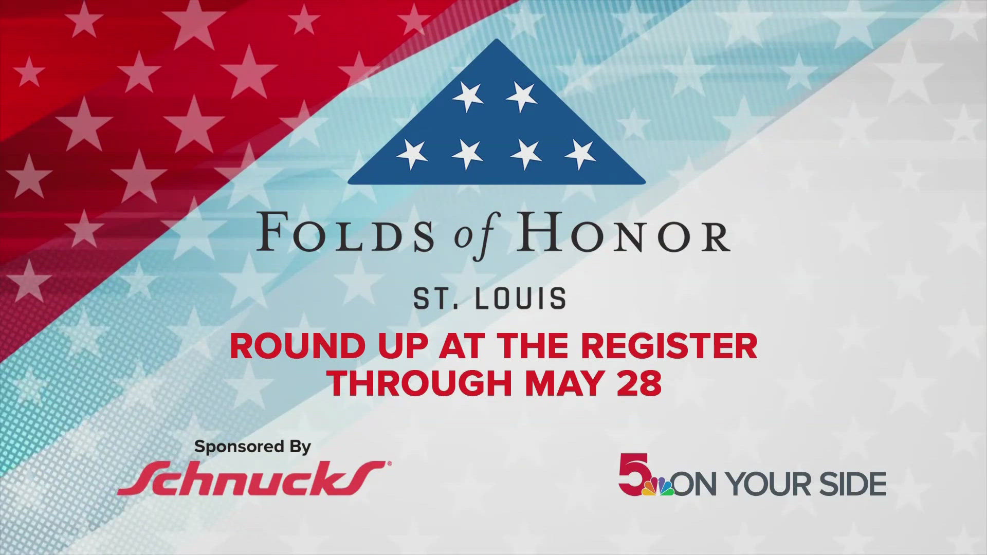 There's still time to participate in this year's Folds of Honor campaign by rounding up at the register. Your generosity will help change lives.