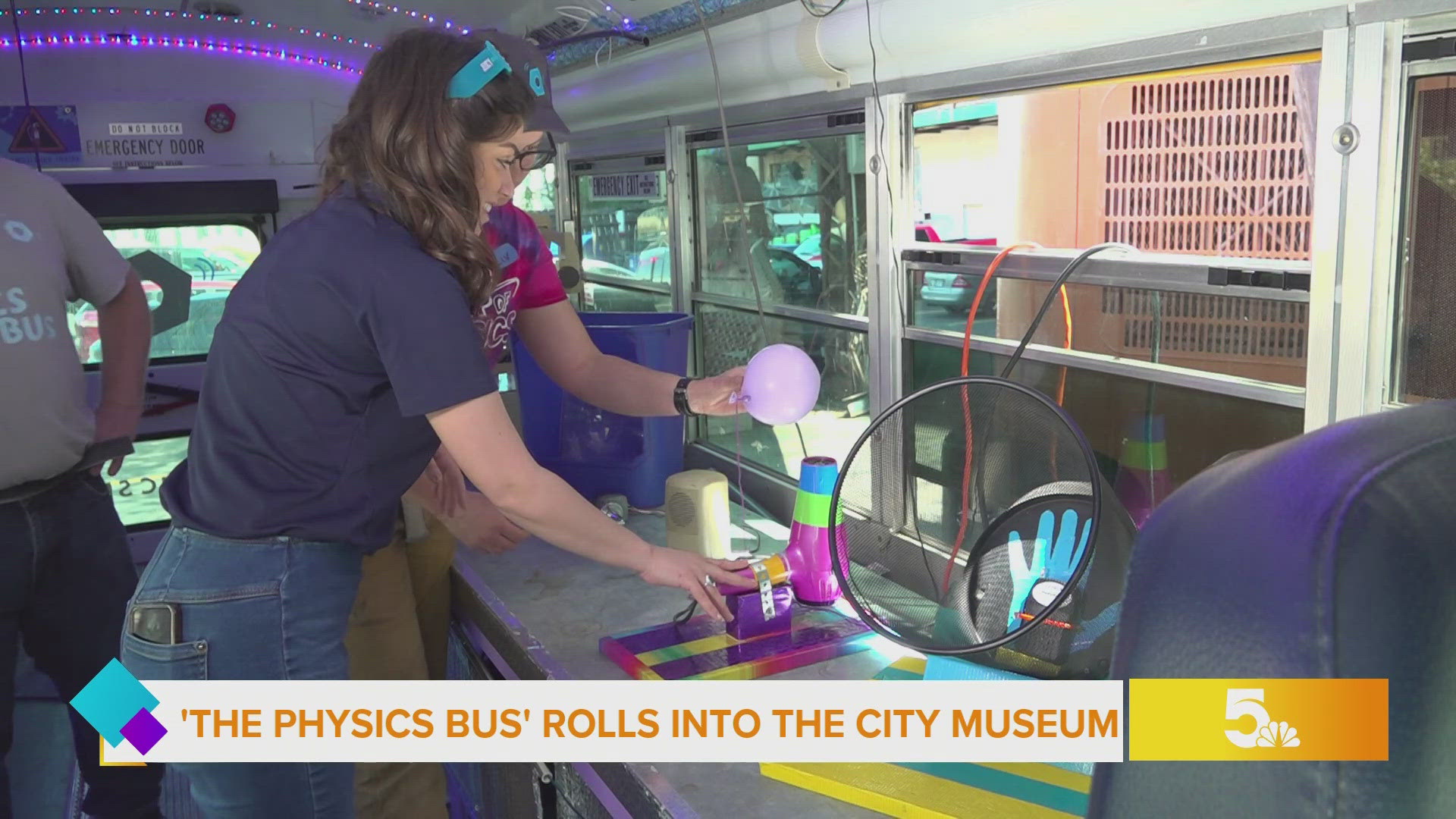 The traveling science exhibit uses everyday objects to create hands-on experiences that teach physics while you play.