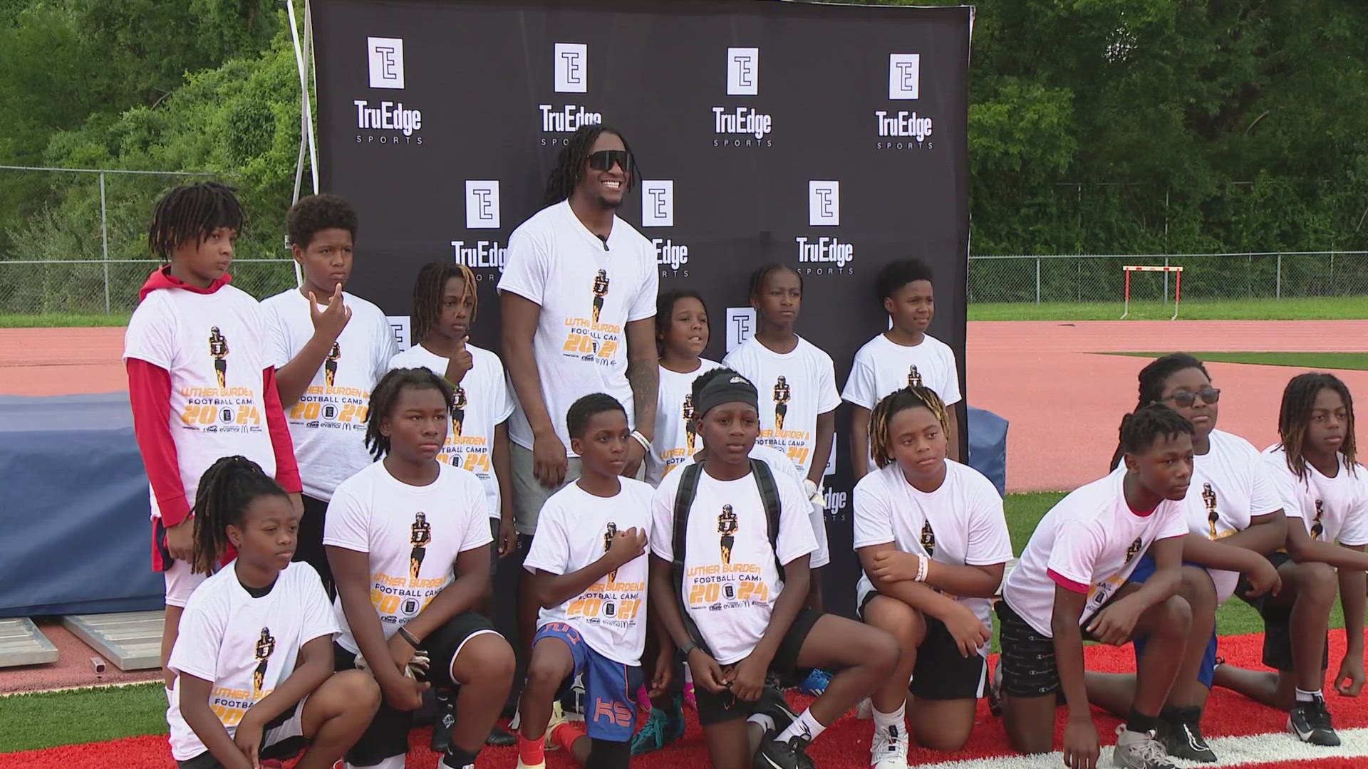 East St. Louis High School alumn Luther Burden III taught a football camp. The Mizzou star wide receiver loves giving back.