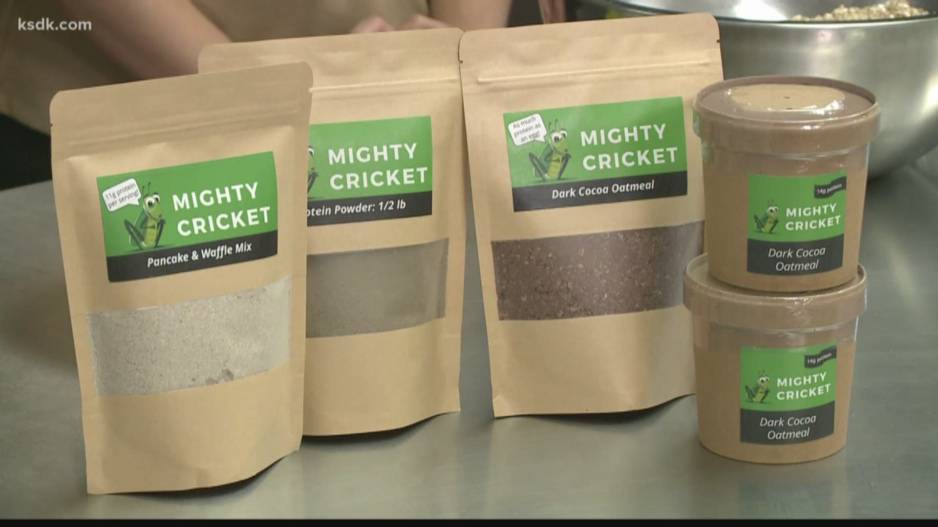Don’t bug out! A local entrepreneur uses crickets as the main ingredient in her products.