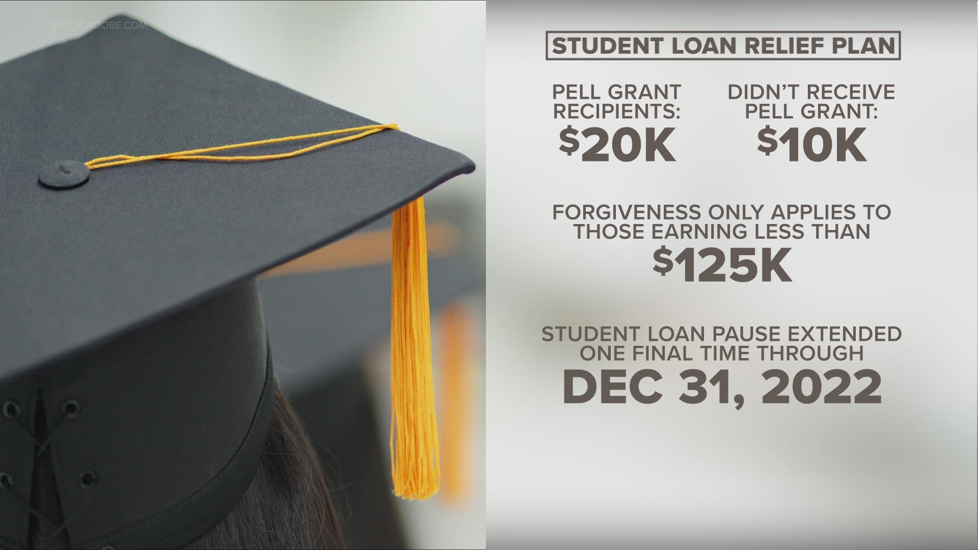 Student loan payments have been paused "one final time" till the end of the year. Information regarding applications will be announced soon.