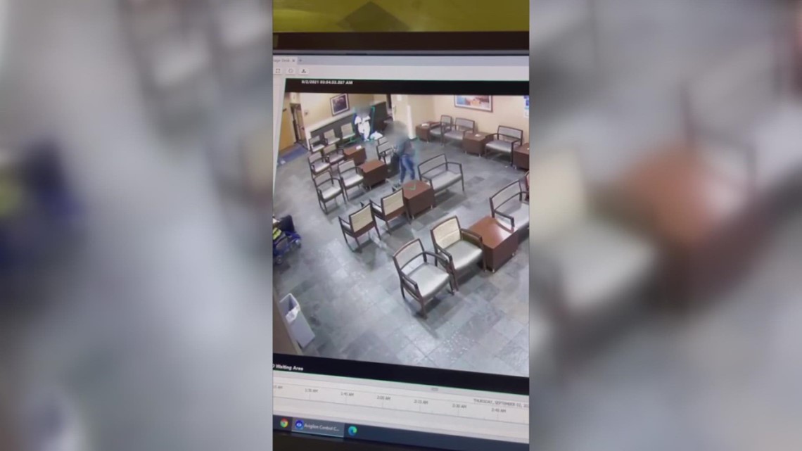 Video: Man throws chair in hospital waiting room