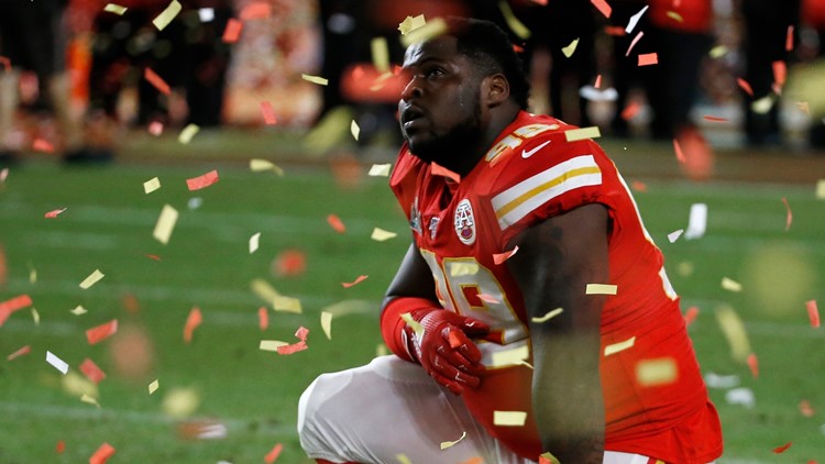 Kansas City Chiefs defensive tackle Khalen Saunders (99) against