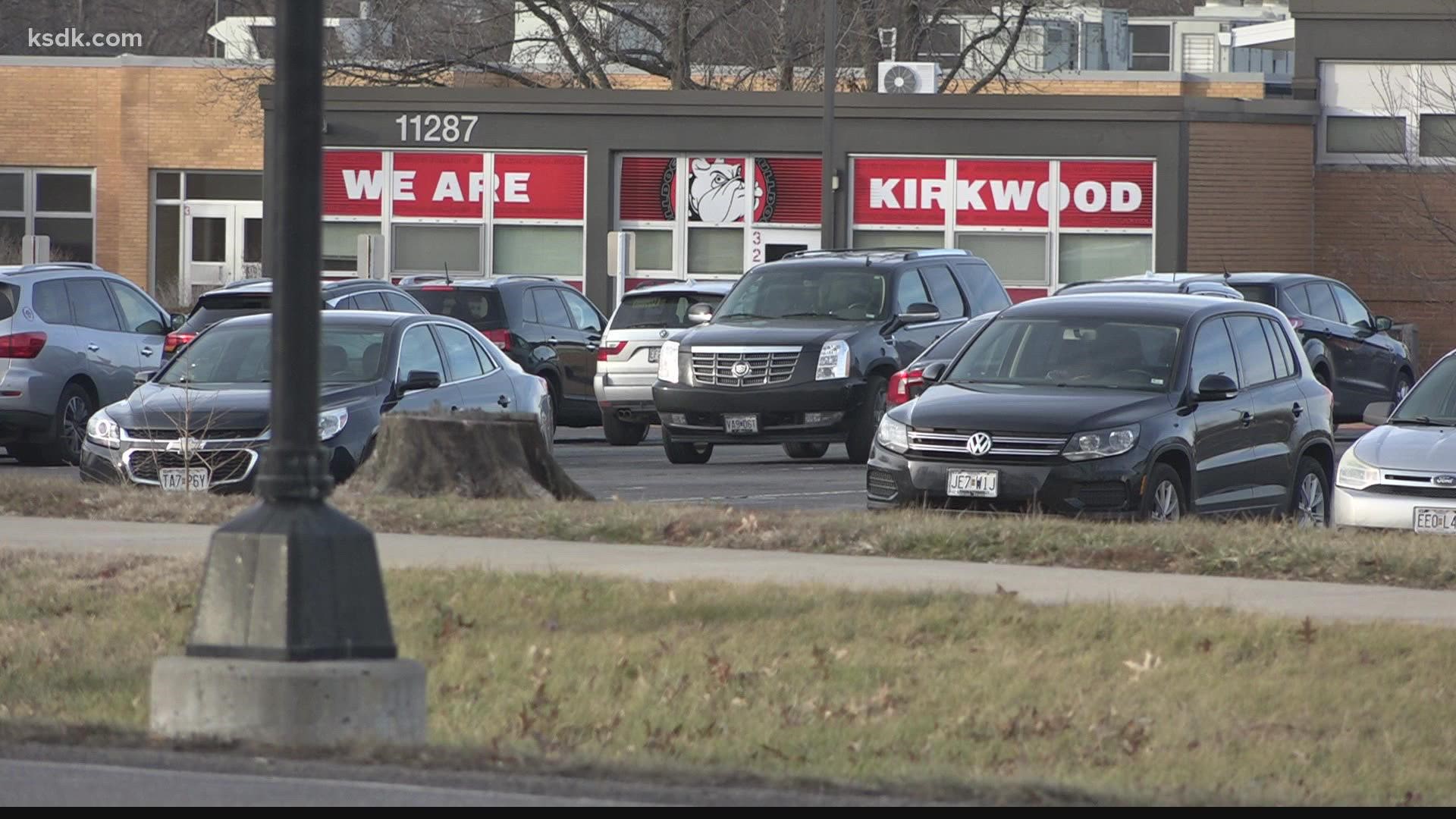 The Nathaniel Reid Bakery worker said he was walking from the nearby North Kirkwood Middle School parking lot when three men pointed guns at him.