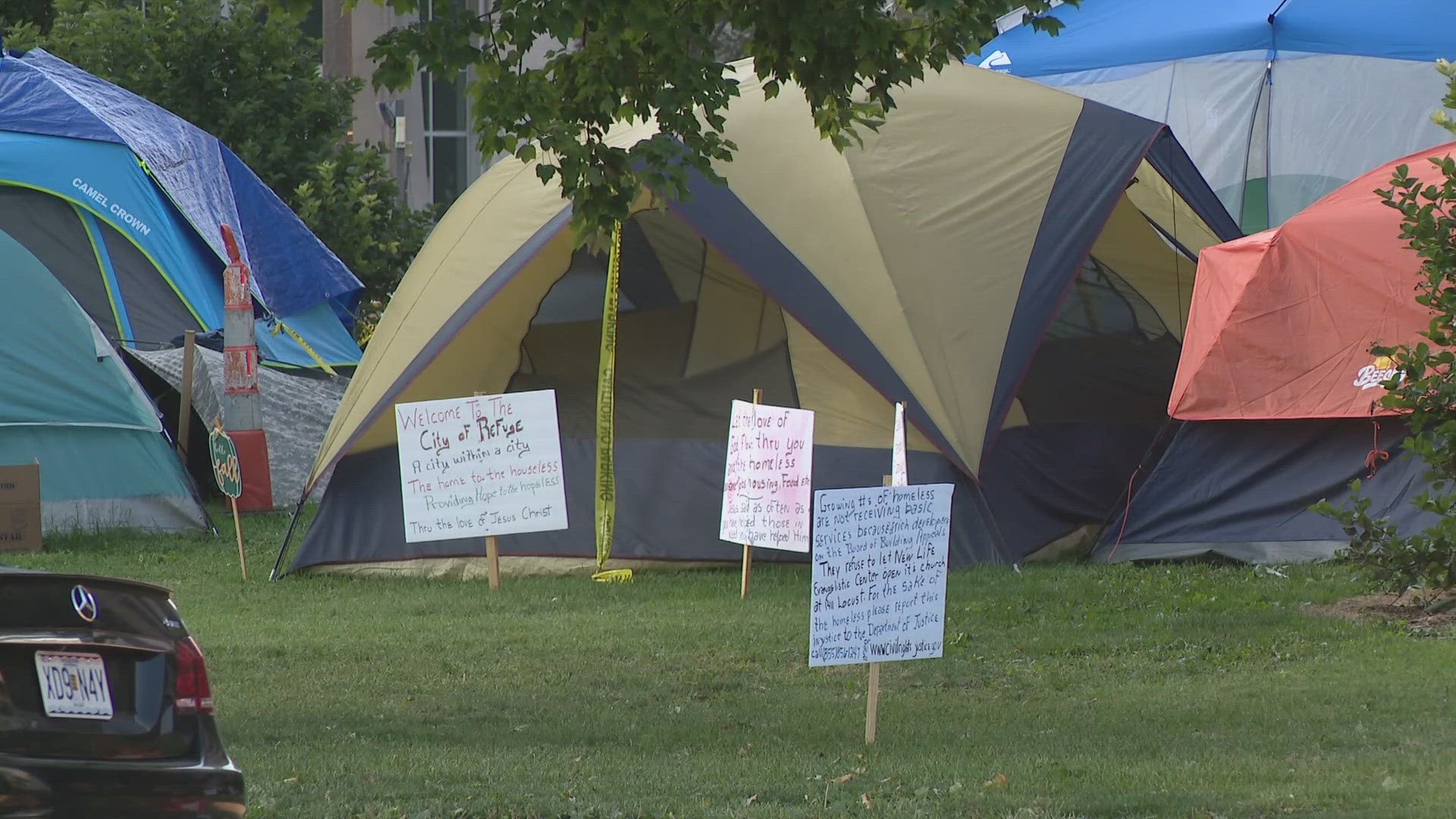 Several people who live and work in Downtown St. Louis said they praise the city's efforts. The homeless encampment outside of City Hall is cleared.