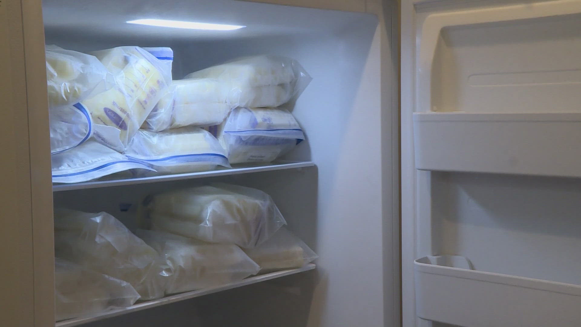 The frozen breast milk will be sent to families across the country.