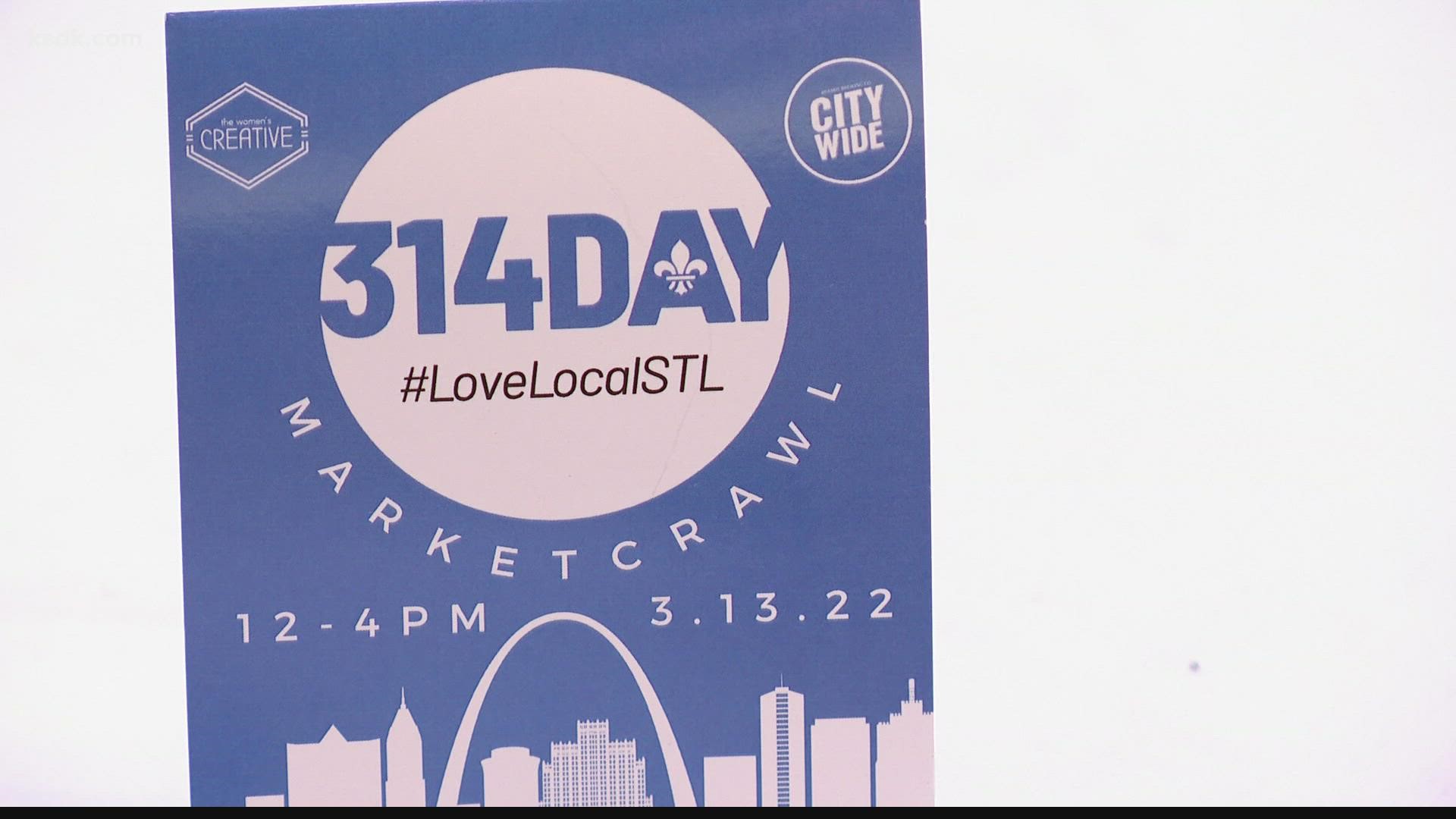 The Women's Creative, the 314 Day Foundation and STL Made hosted a Market Crawl on Sunday ahead of a full day of events on Monday.
