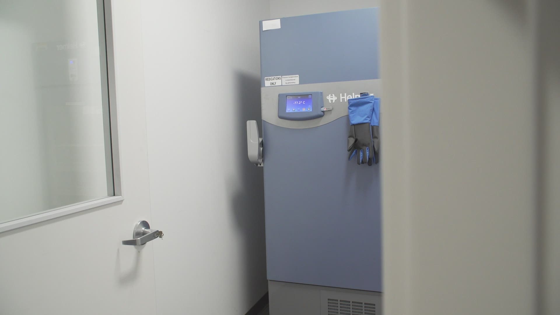 Video provided by BJC shows the facility that will be used to store the coronavirus vaccine when shipments arrive.