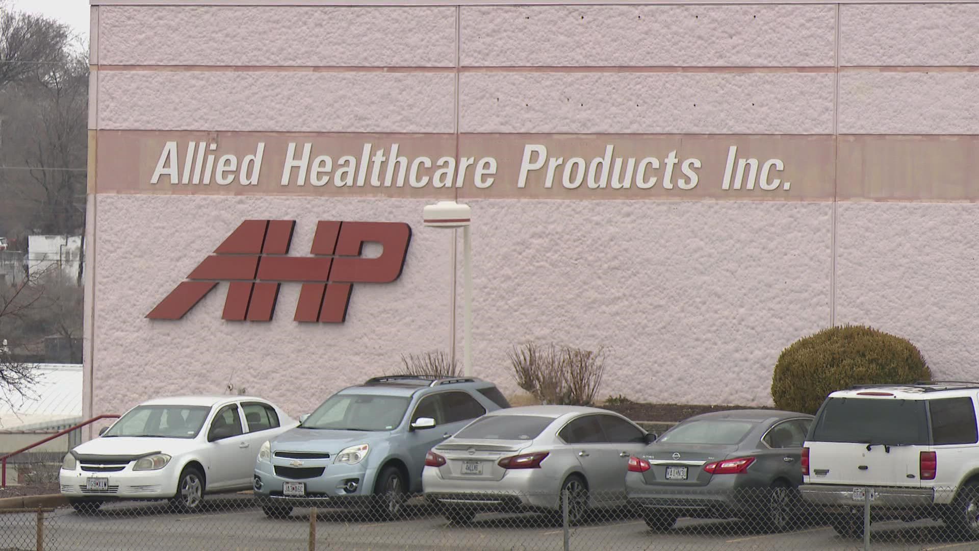 Allied Healthcare Products Inc. said it would close its plant on The Hill and lay off workers starting in February.