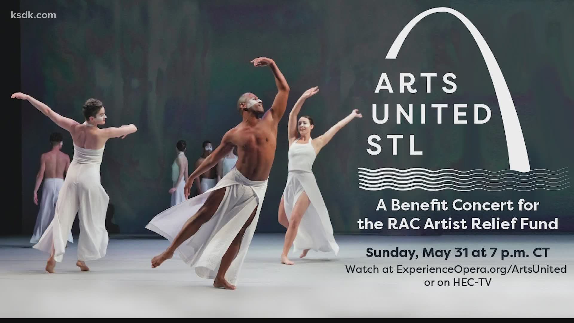 Arts United STL is Sunday, May 31, 2020 at 7 p.m. and can be watched online.