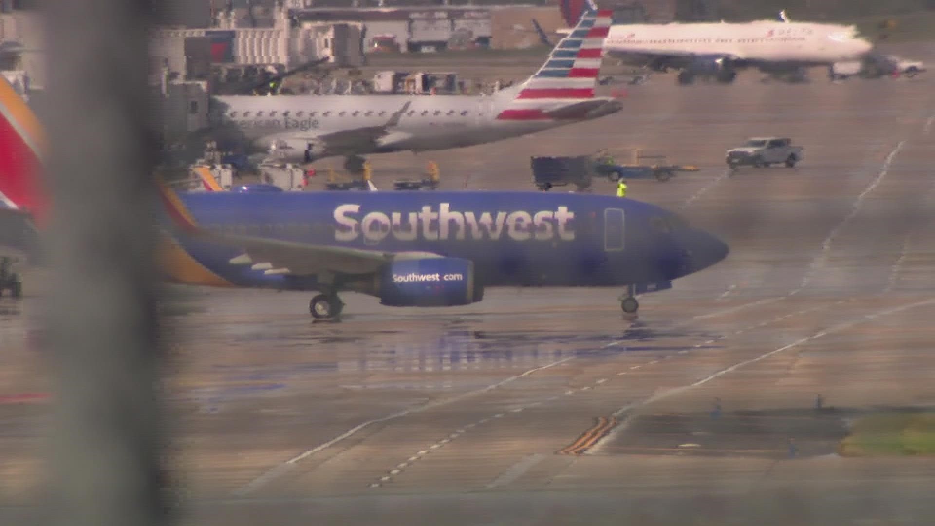 So far Monday, Southwest has canceled 22 flights at Lambert, and more than 50 were delayed.