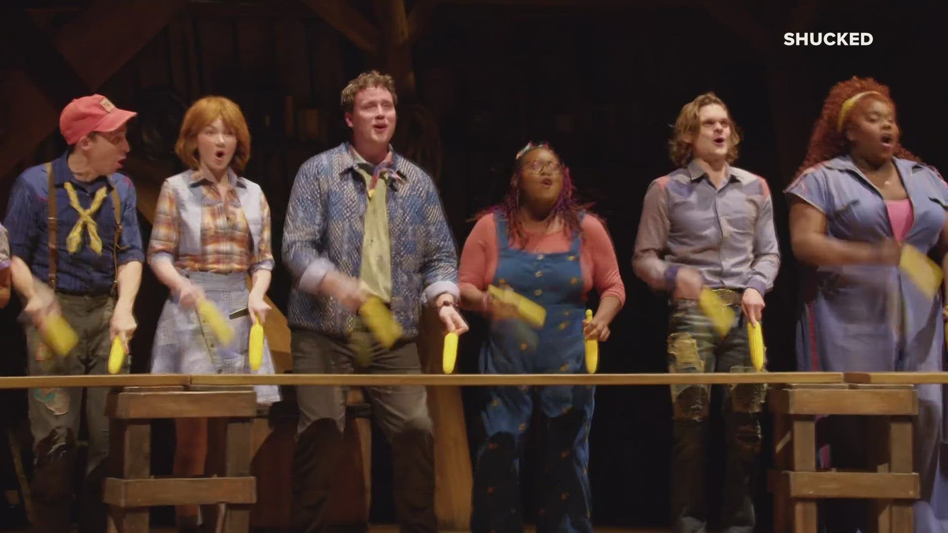 "Shucked" is a farm-to-fable story of a small town where corn is the currency. The musical has nine Tony Awards nominations.