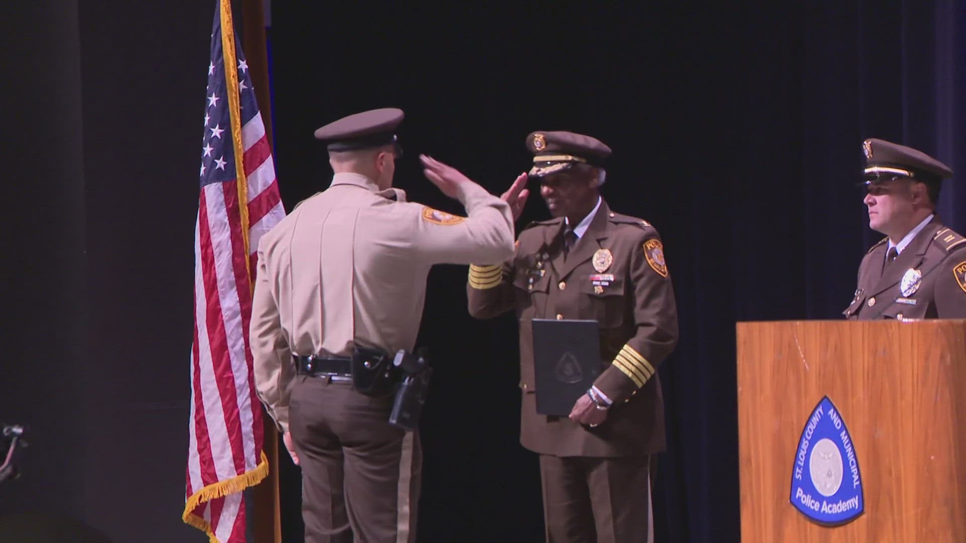 During a Wednesday night ceremony, about two dozen police recruits were given their official badges.