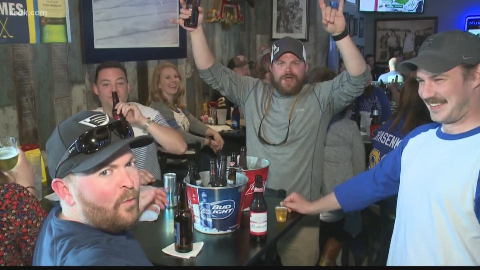 Fans packed bars all over town to watch the Blues take on the Dallas Stars in the second game of the series.