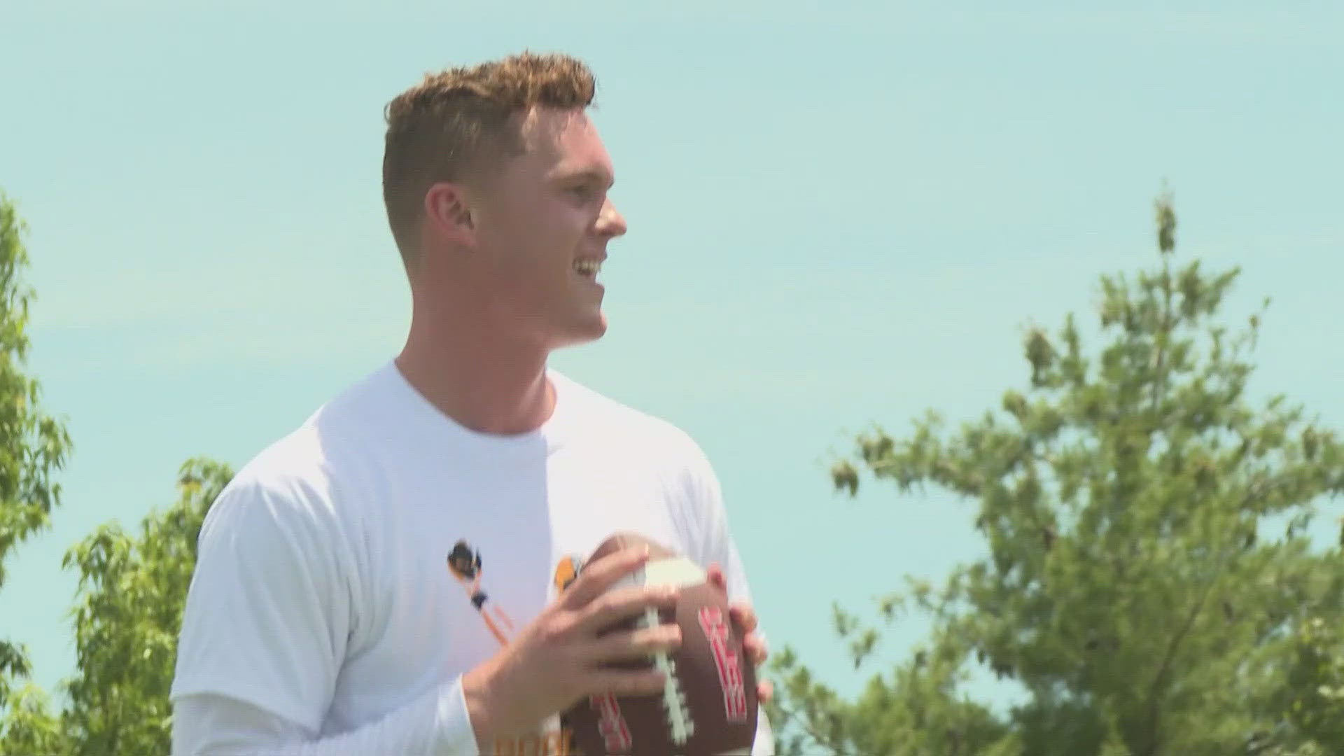 Mizzou quarterback Brady Cook hosted his first football camp for kids. Roughly 175 campers turned out to learn at the feet of the senior.