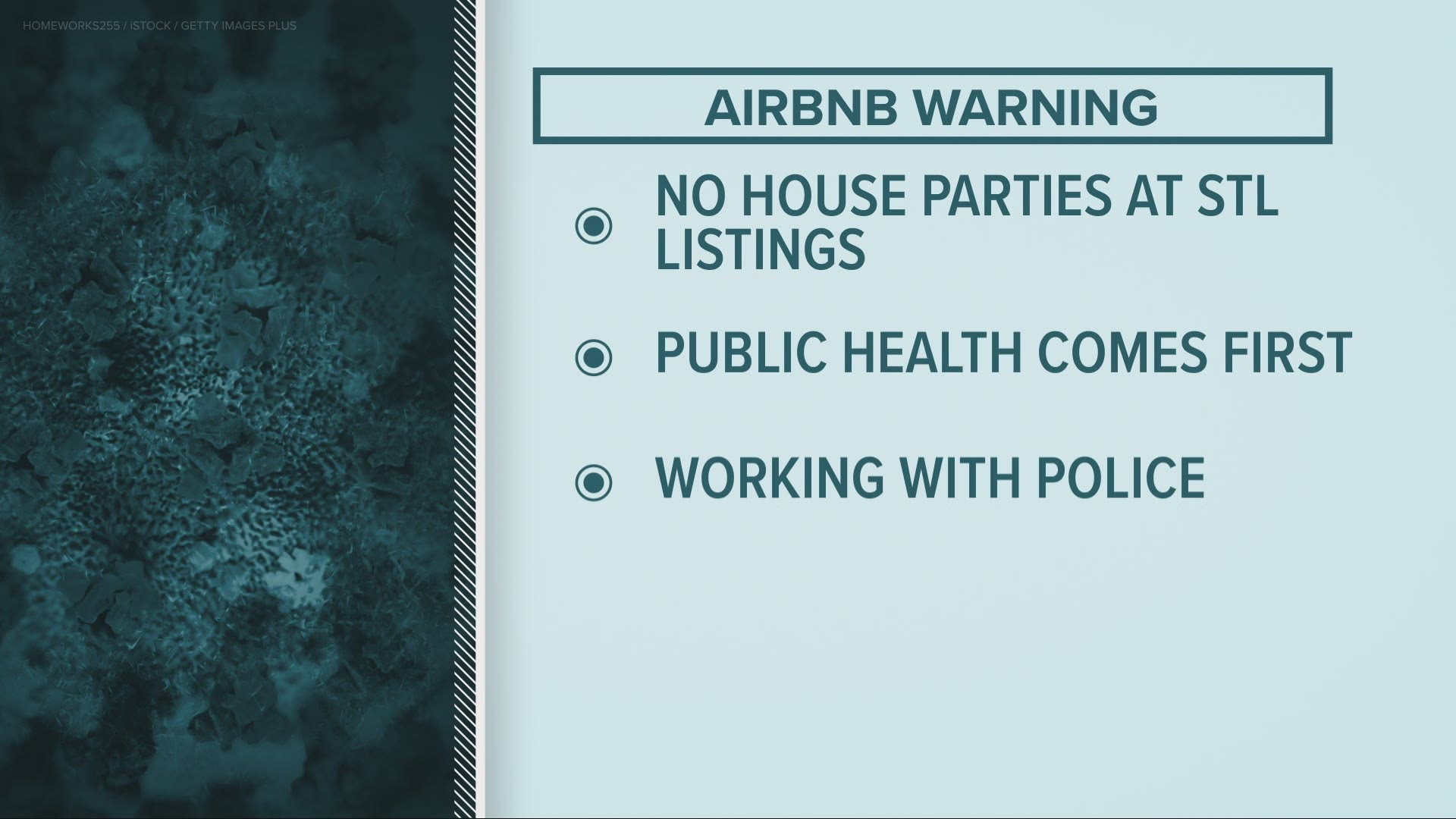 Airbnb will not let hosts allow parties and events in regions where current public health mandates prohibit events and gatherings.