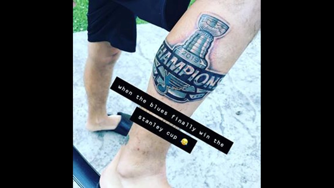 Jordan Binningtons friend got a tattoo of the Blues goalie as a result of  a lost bet during the Cup  Article  Bardown