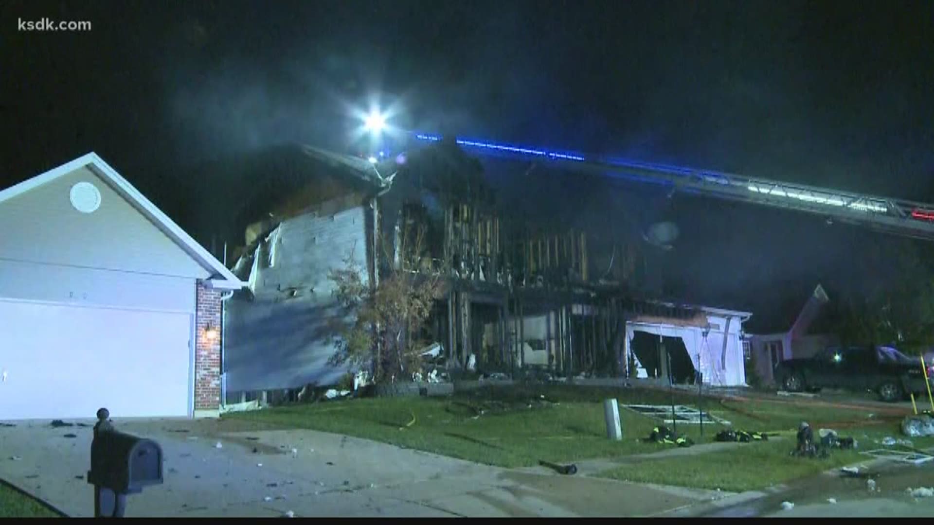 Explosion destroys Wentzville home, while homeowner at work