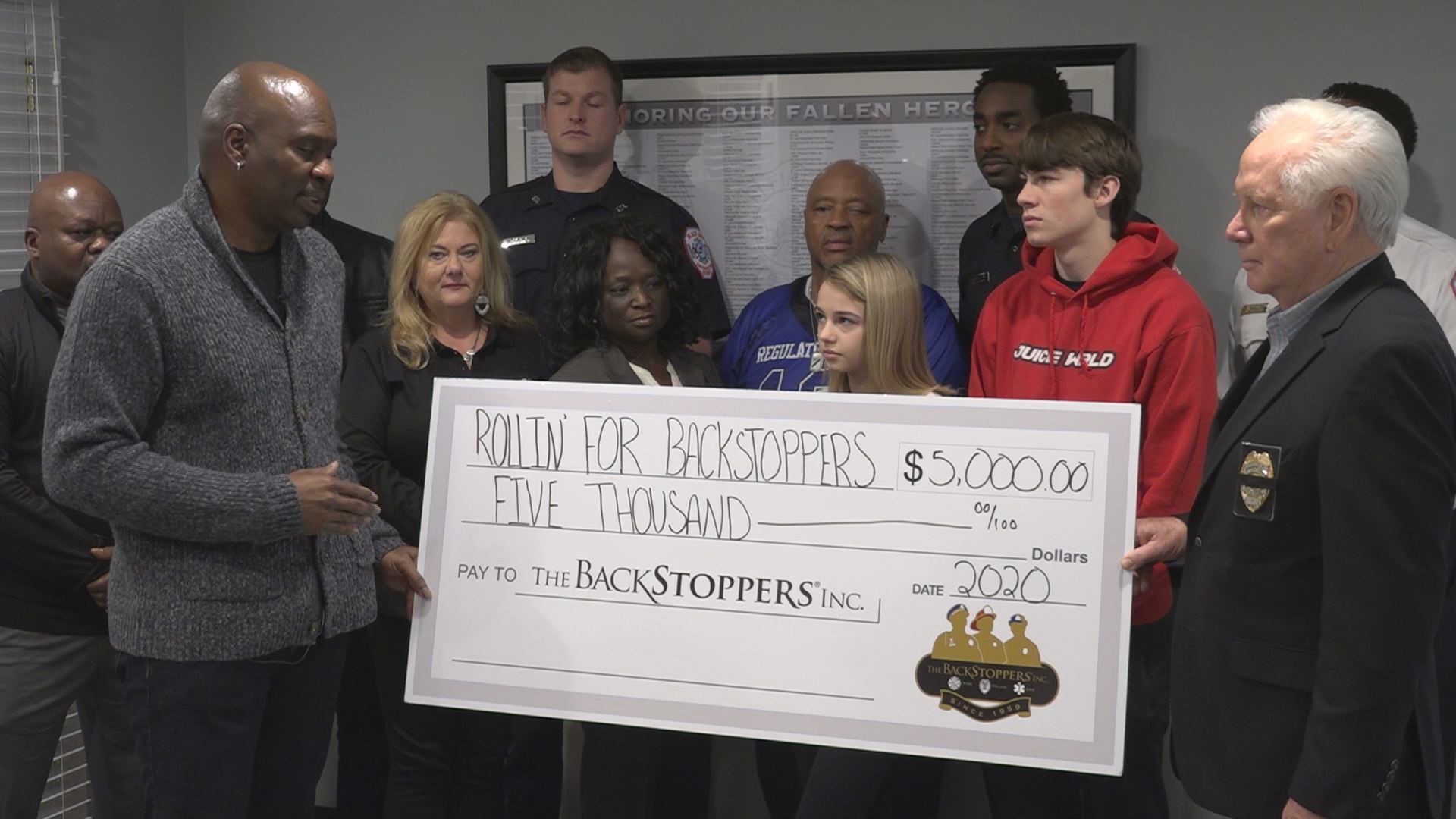 The sub-organization has raised more than 65,000 for Backstoppers in the last 10 years.