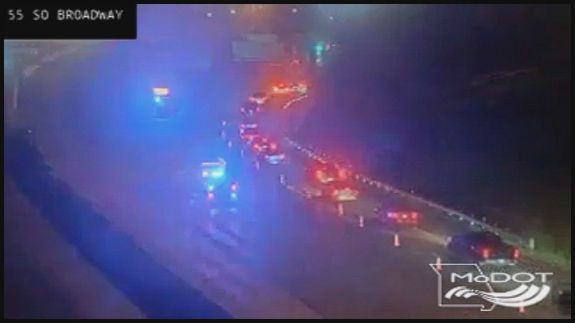 The crash happened on northbound I-55 near Gasconade Street. 