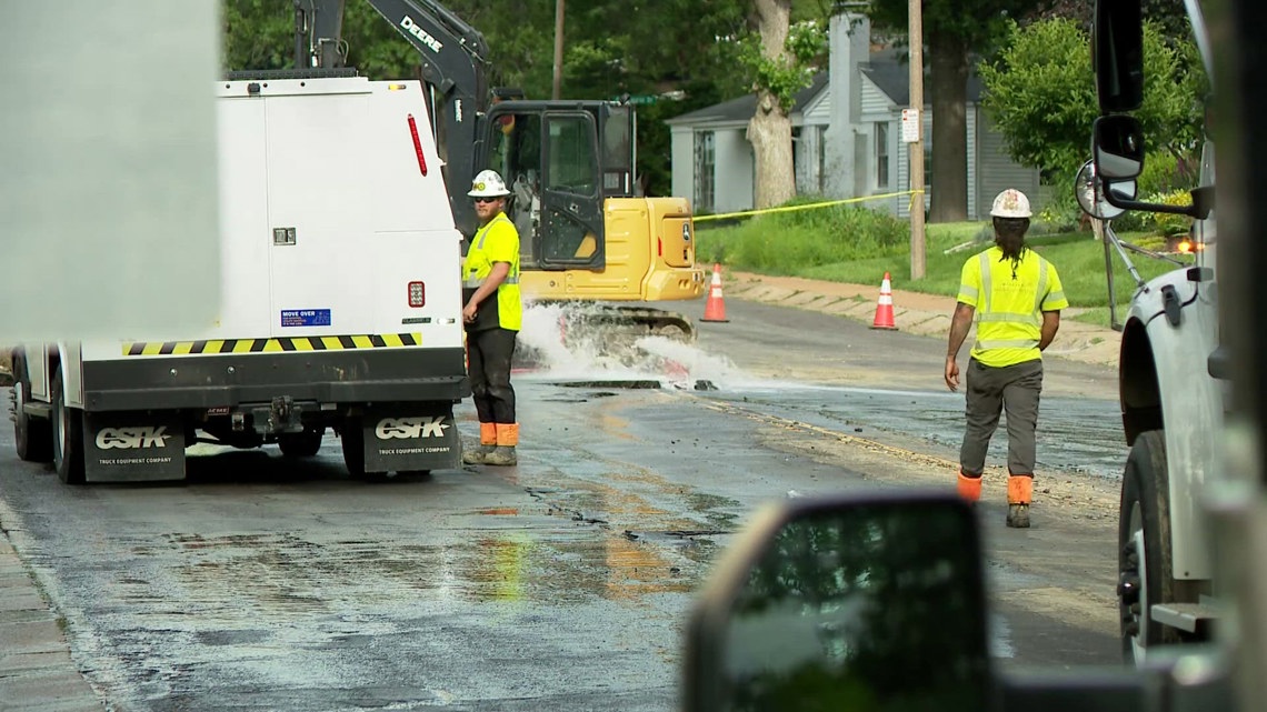 Basements flooded after water main break leaves trail of damage in University City