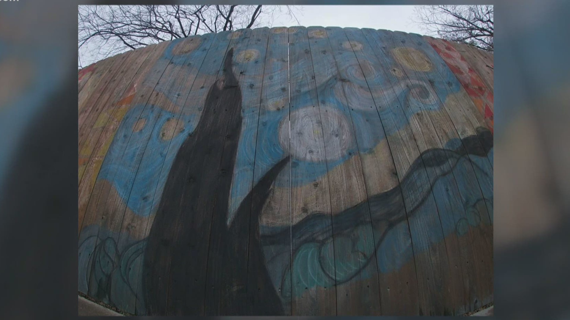This local artist is using her fence to create her artwork.
