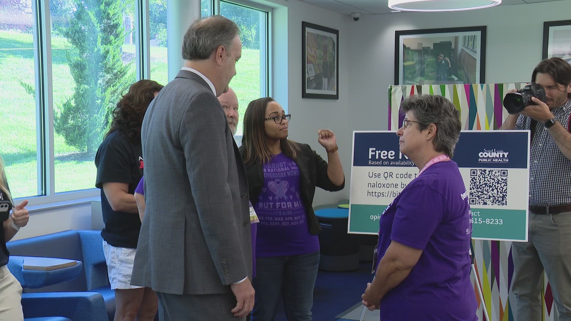 County Executive Dr. Sam Page made an announcement Thursday morning before the event. He held a news conference at the Lewis and Clark Library.