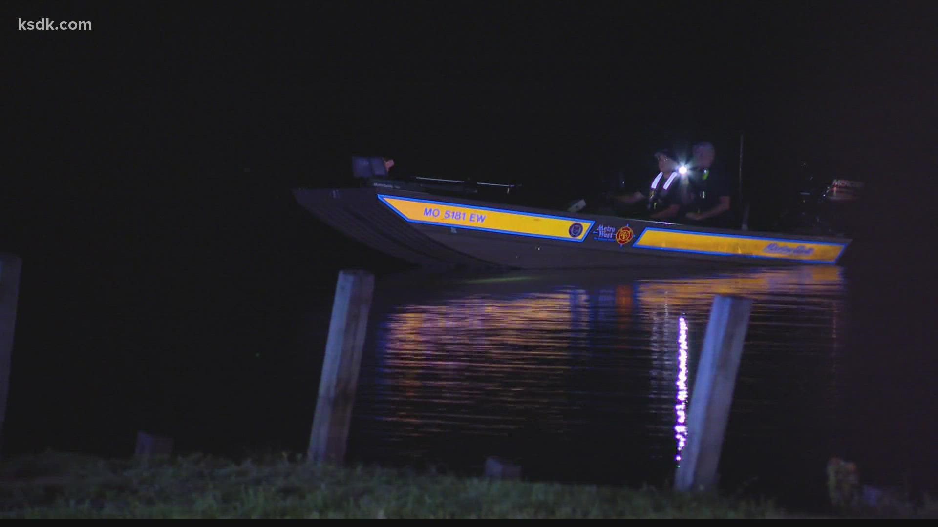 The fire chief said the man was in a boat with three other people when he jumped in the water and did not resurface. His body was recovered about an hour later.