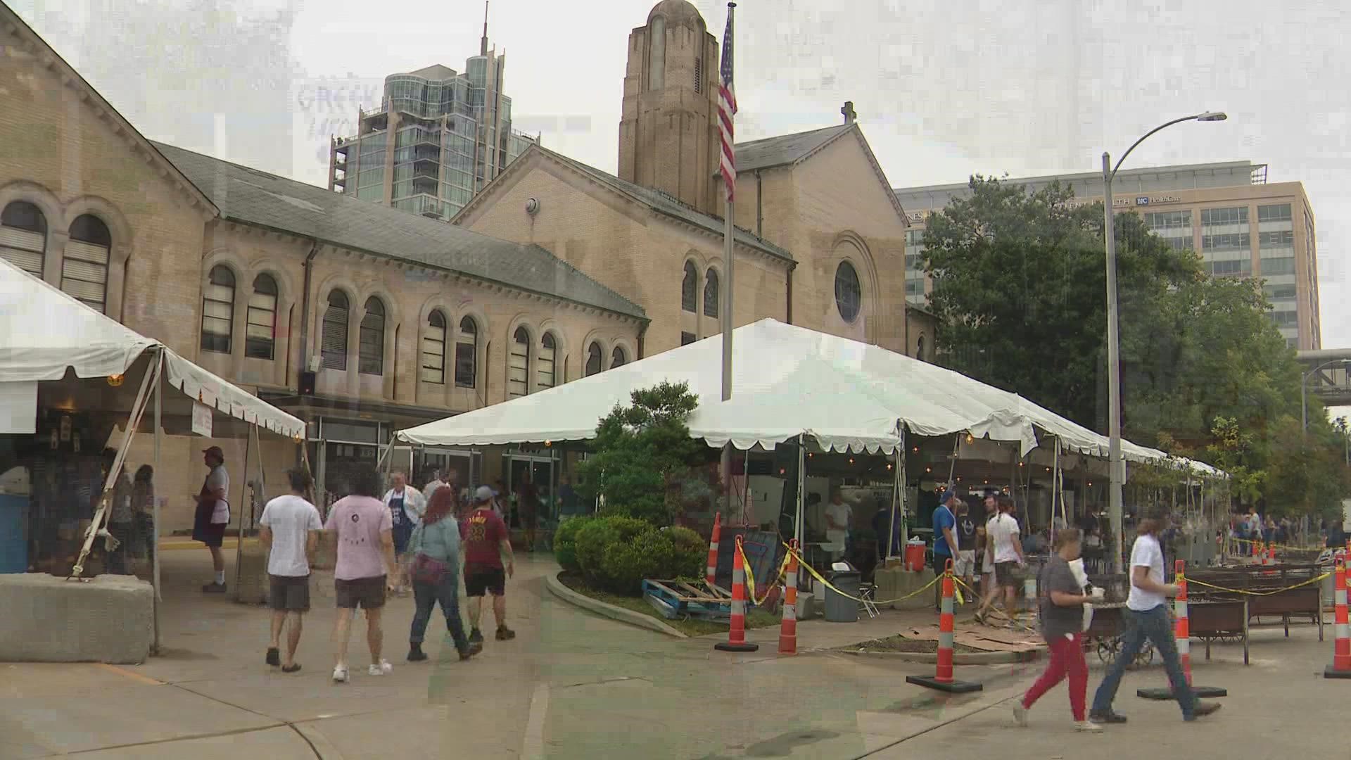 The rain didn't stop large crowds from enjoying the Greek Festival hosted by St. Nicholas Greek Orthodox Church. This comes after two years of no in-person events.