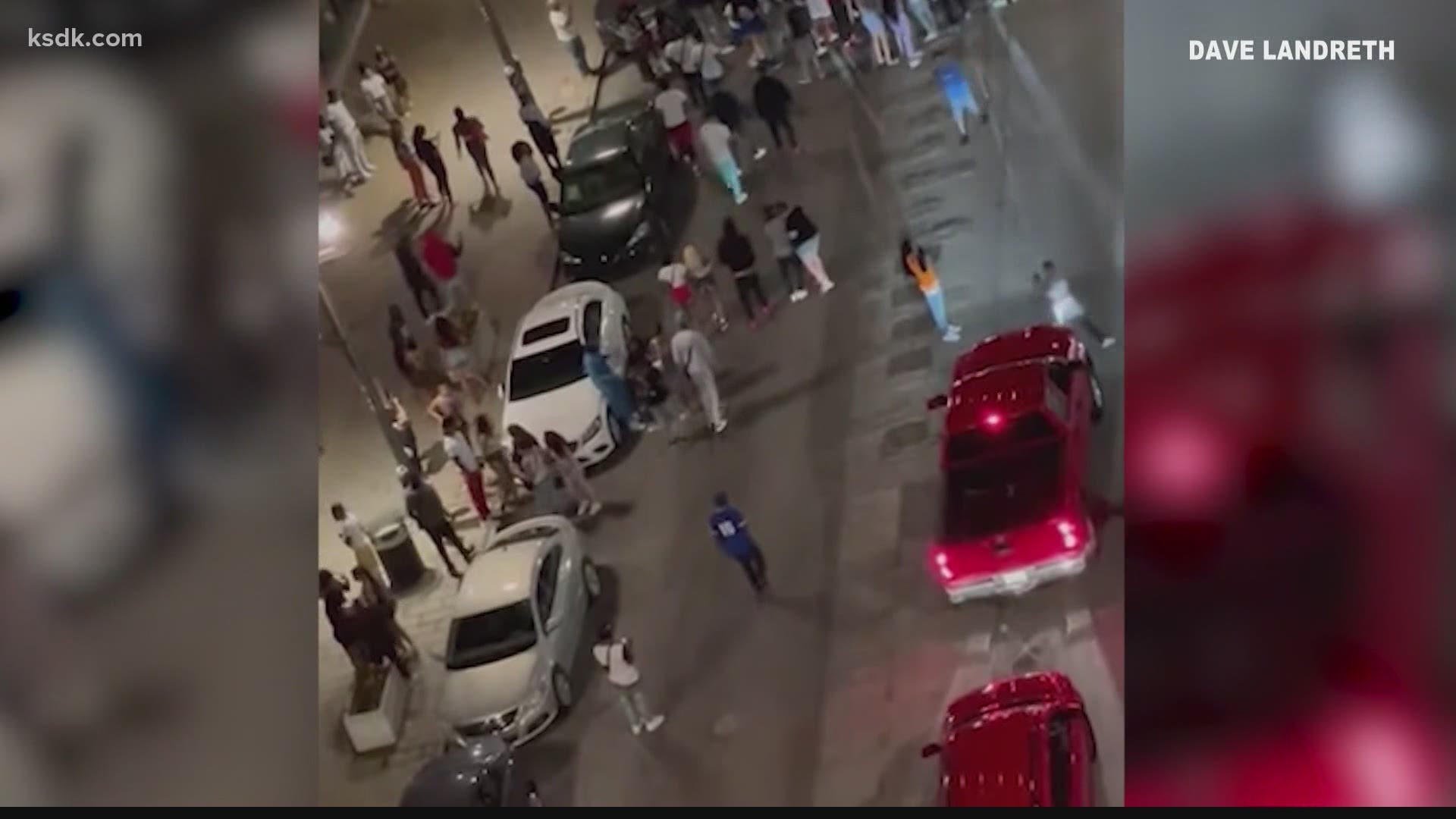 Police said the chaos unfolded after they tried to break up a large party Saturday night on Washington Avenue
