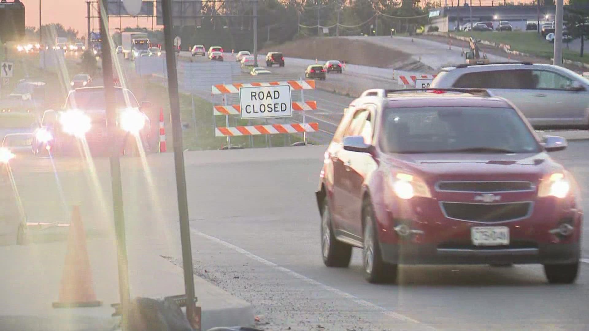 Two road projects are affecting drivers Tuesday morning. Here's what you need to know.