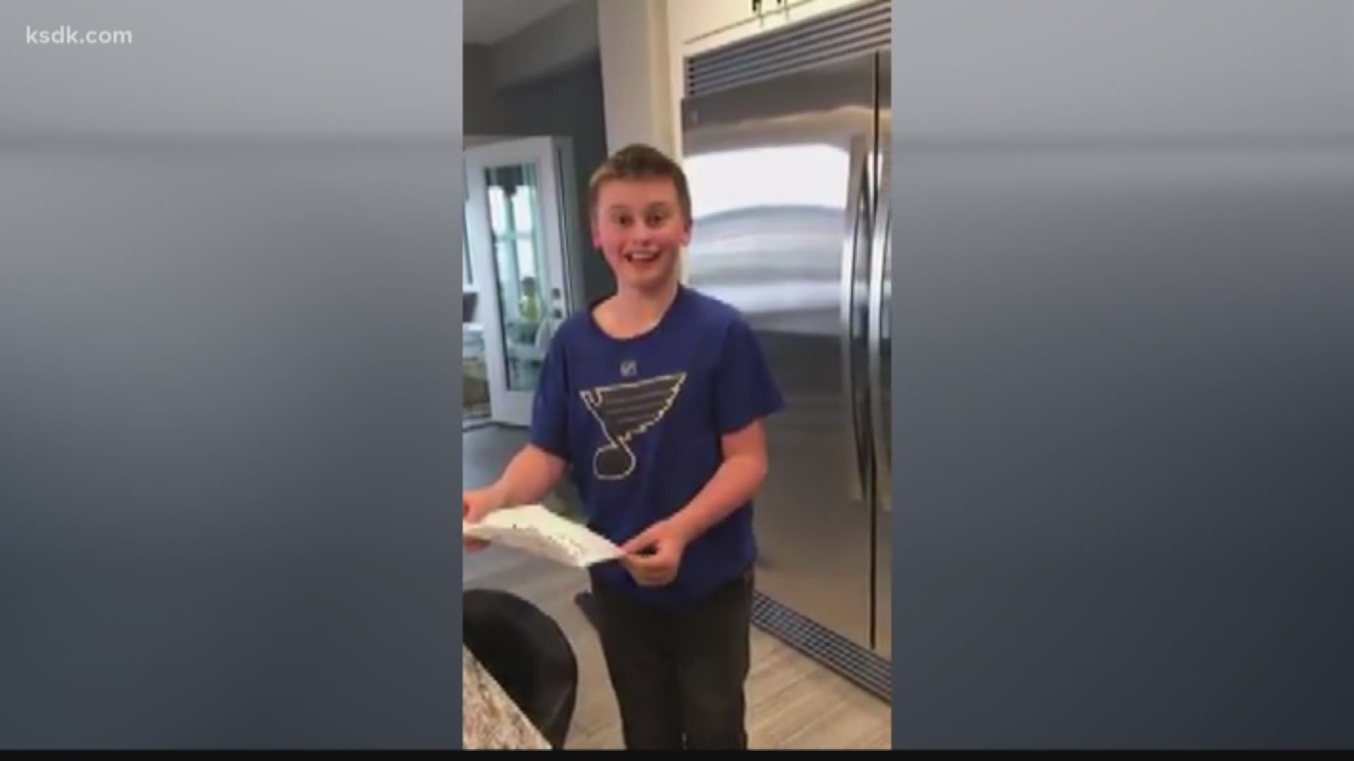 Video of him receiving surprise tickets went viral.